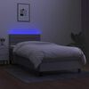 vidaXL Box spring postel s matrac&iacute; a LED světle &scaron;ed&aacute; 80x200 cm textil
