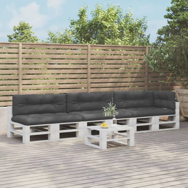 vidaXL Podu&scaron;ky na palety 7 ks čern&eacute; textil