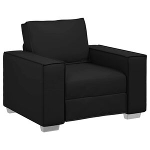 vidaXL Křeslo Čern&yacute; 100 cm Uměl&aacute; kůže