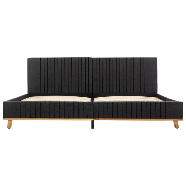 vidaXL R&aacute;m postele tmavě &scaron;ed&yacute; textil 160 x 200 cm