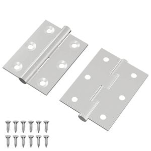 vidaXL Z&aacute;věs 2 ks Stř&iacute;brn&aacute; 50 x 38 x 1,3 mm Ocel