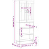 vidaXL Skř&iacute;ň highboard b&iacute;l&aacute; 69,5 x 34 x 180 cm kompozitn&iacute; dřevo