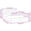 vidaXL Box spring postel s matrac&iacute; tmavě modr&aacute; 140x220 cm samet
