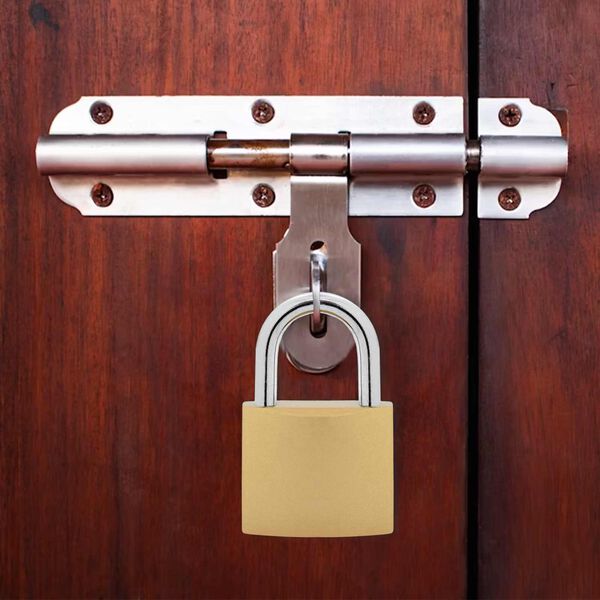 vidaXL U z&aacute;mek s kl&iacute;či 6 pcs Mosaz Železo