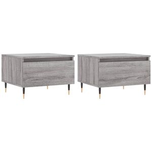 vidaXL Konferenčn&iacute; stolky 2 ks &scaron;ed&eacute; sonoma 50x46x35cm kompozitn&iacute; dřevo