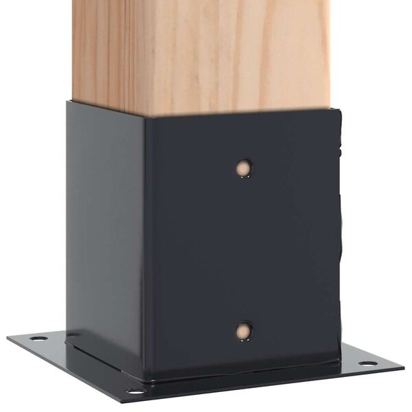 vidaXL Podstavce pod sloupky čtvercové 4 ks antracit 121x121 mm