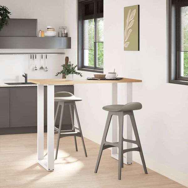 vidaXL Nohy barového stolu ve tvaru U, 2 ks, bílé, 60 x (110-111) cm, ocel