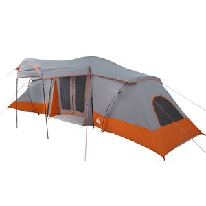 vidaXL Rodinn&yacute; stan se střechou &Scaron;ed&aacute; a oranžov&aacute; 721 x 335 x 212 cm