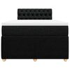 vidaXL Box spring postel s matrac&iacute; čern&aacute; 120x200 cm textil