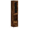 vidaXL Skř&iacute;ň highboard kouřov&yacute; dub 34,5 x 34 x 180 cm kompozitn&iacute; dřevo