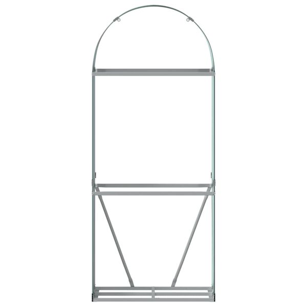 vidaXL Stojan na dřevo zelený 80 x 45 x 190 cm pozinkovaná ocel