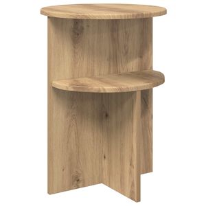 vidaXL Bočn&iacute; stůl Dub artisan &Oslash; 39,5 x 55 cm Kompozitn&iacute; dřevo
