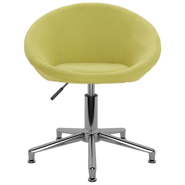 vidaXL Otočn&eacute; j&iacute;deln&iacute; židle 2 ks zelen&eacute; textil