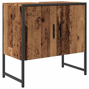 vidaXL Koupelnov&aacute; skř&iacute;ňka pod umyvadlo star&eacute; dřeva 60x33x60cm kompozit
