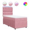 vidaXL Box spring postel s matrac&iacute; růžov&aacute; 100x200 cm samet