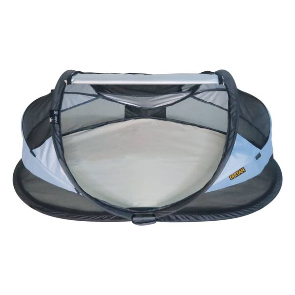 DERYAN Cestovn&iacute; pop-up post&yacute;lka Baby Luxe s moskyti&eacute;rou modr&aacute;
