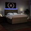 vidaXL Box spring postel s matrac&iacute; cappuccino 180 x 200 cm uměl&aacute; kůže