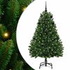 vidaXL Uměl&yacute; v&aacute;nočn&iacute; stromeček 150 cm 150 LED Tepl&aacute; b&iacute;l&aacute; PVC a ocel