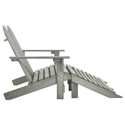 vidaXL 2místná zahradní židle Adirondack a podnožka jedlové dřevo šedá
