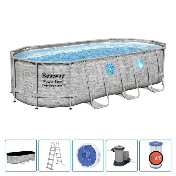 Bestway Baz&eacute;nov&aacute; sada Power Steel Swim Vista Series 549 x 274 x 122 cm