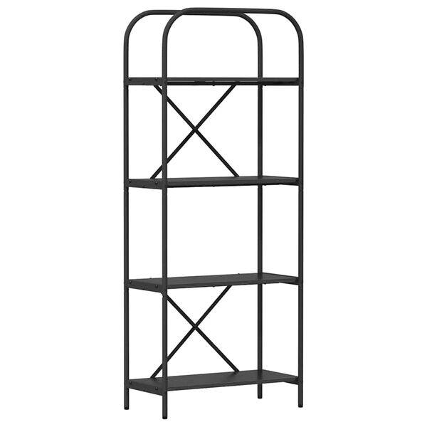 vidaXL Knihovna Černý dub 60 x 30 x 146 cm Kompozitní dřevo