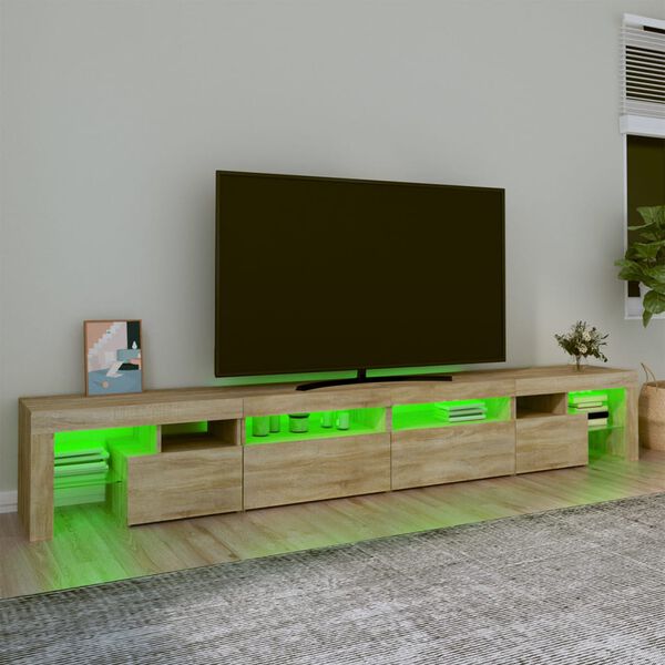 vidaXL TV skř&iacute;ňka s LED osvětlen&iacute;m dub sonoma 260x36,5x40 cm