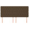 vidaXL Čelo postele tmavě hněd&eacute; 200 x 7 x 118/128 cm l&aacute;tkov&eacute;
