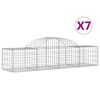 vidaXL Klenut&eacute; gabionov&eacute; ko&scaron;e 7 ks 200x50x40/60 cm pozinkovan&eacute; železo