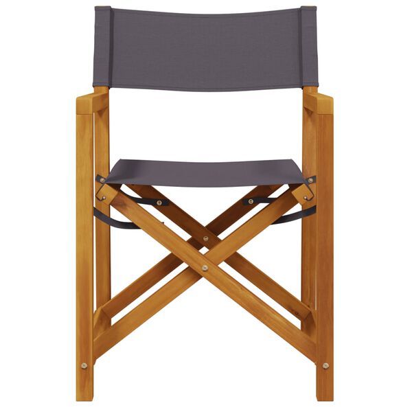 vidaXL Skládací ředitelské židle 2 ks tmavě šedé textil