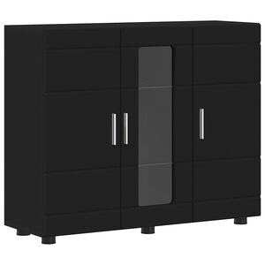 vidaXL Dřevěn&aacute; skř&iacute;ň Čern&aacute; 88,5 x 30,5 x 73 cm kompozitn&iacute; dřevo