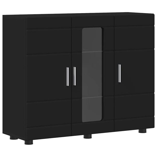 vidaXL Dřevěn&aacute; skř&iacute;ň Čern&aacute; 88,5 x 30,5 x 73 cm kompozitn&iacute; dřevo