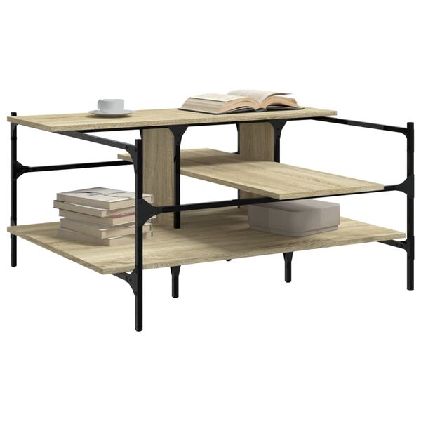 vidaXL Konferenčn&iacute; stolek dub sonoma 100x100x48,5 cm kompozitn&iacute; dřevo