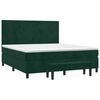 vidaXL Box spring postel s matrac&iacute; tmavě zelen&aacute; 160x200 cm samet