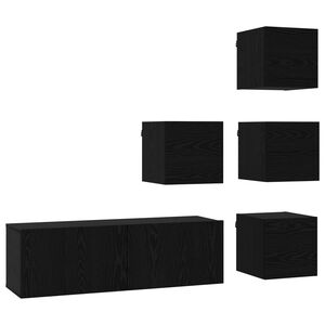 vidaXL Sestava TV skř&iacute;něk 5 pcs 100 x 30 x 30 cm Čern&yacute; dub
