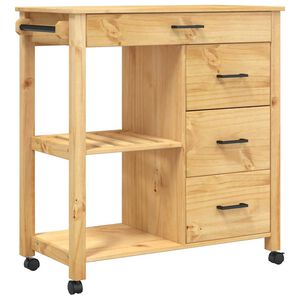 vidaXL Kuchyňsk&yacute; voz&iacute;k MONZA 84 x 40 x 88,5 cm masivn&iacute; borov&eacute; dřevo