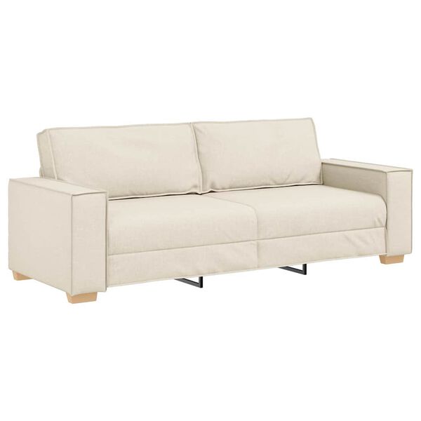 vidaXL 3-m&iacute;stn&eacute; sofa B&eacute;žov&aacute; 220 cm Lněn&aacute; směs