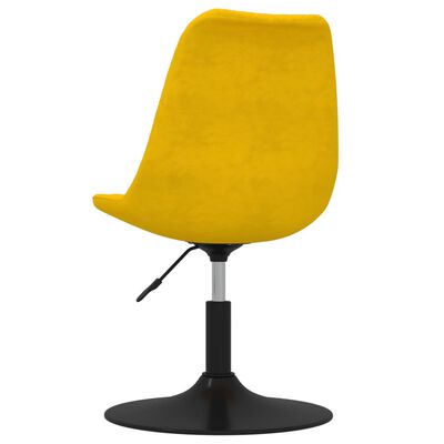 vidaXL Otočné jídelní židle 4 ks žluté samet