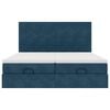 vidaXL Osmansk&yacute; r&aacute;m postele s matrac&iacute;es tmavě modr&aacute; 180x200cm samet