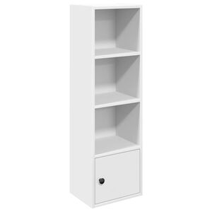 vidaXL Knihovna b&iacute;l&aacute; 31x24x102 cm kompozitn&iacute; dřevo