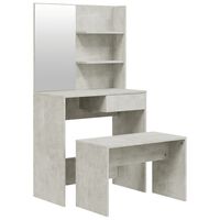vidaXL Toaletní stolek sada betonově šedý 74,5 x 40 x 141 cm