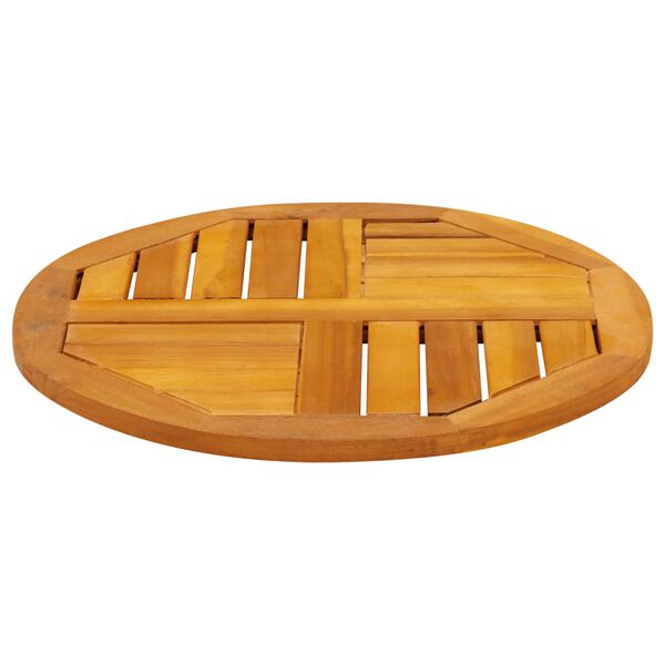 vidaXL Stoln&iacute; deska &Oslash; 50 x 2 cm kulat&aacute; masivn&iacute; ak&aacute;ciov&eacute; dřevo