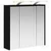 vidaXL Koupelnov&aacute; zrcadlov&aacute; skř&iacute;ň Čern&yacute; dub 63,5 x 16 x 62,5 cm