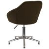 vidaXL Otočn&eacute; j&iacute;deln&iacute; židle 2 ks tmavě hněd&eacute; textil