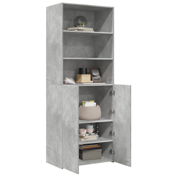 vidaXL Skř&iacute;ň highboard betonově &scaron;ed&aacute; 70x42,5x185 cm kompozitn&iacute; dřevo