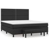 vidaXL Box spring postel s matrac&iacute; čern&aacute; 180x200 cm uměl&aacute; kůže