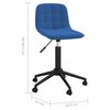 vidaXL Otočn&eacute; j&iacute;deln&iacute; židle 4 ks modr&eacute; samet