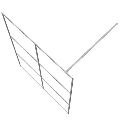 vidaXL Sprchová zástěna walk-in stříbrná 140 x 195 cm čiré ESG sklo