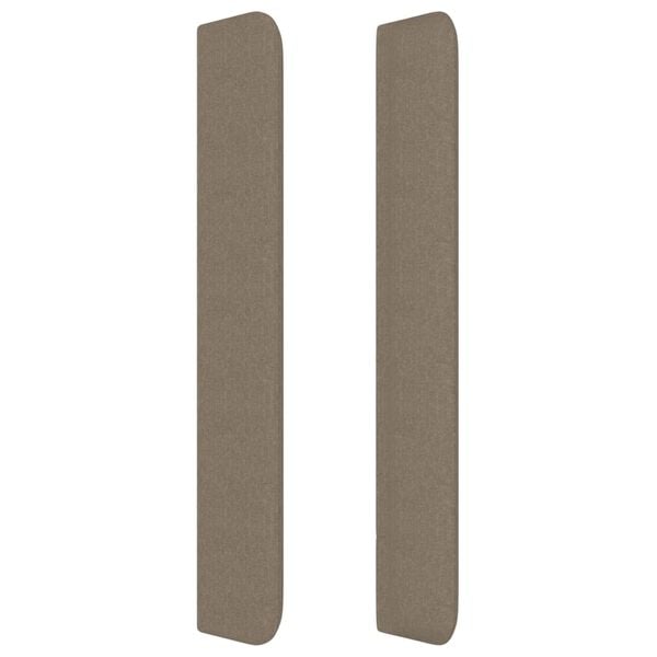 vidaXL Čelo postele typu u&scaron;&aacute;k taupe 93x16x118/128 cm textil