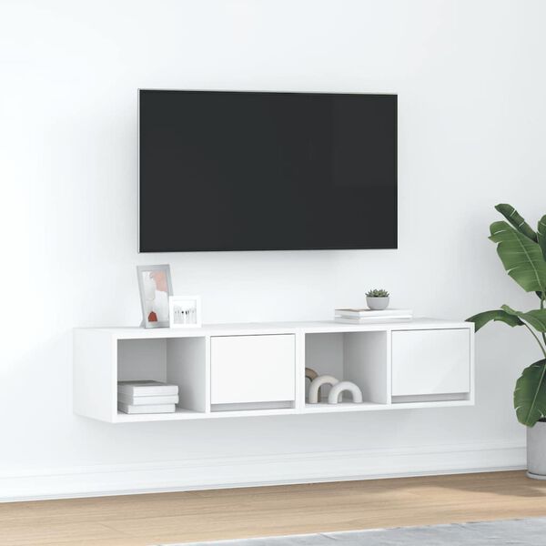 vidaXL TV skř&iacute;ňky 2 ks B&iacute;l&aacute; 60x31x25,5 cm Dřevěn&aacute; konstrukce