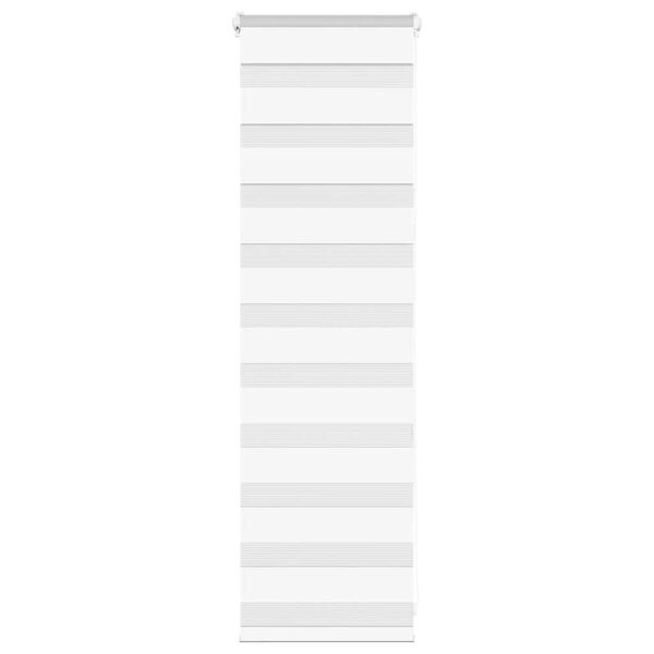 vidaXL Zebra roleta b&iacute;l&aacute; 50x100 cm &scaron;&iacute;řka l&aacute;tky 45,9 cm polyester